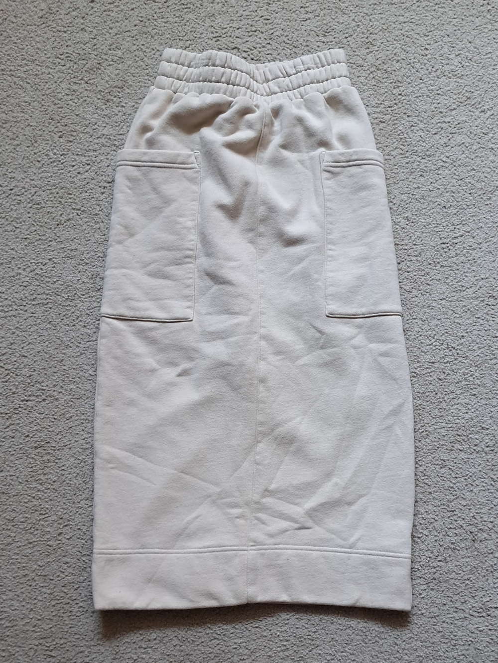 Smash + Tess Cream Midi Skirt with Front Pockets